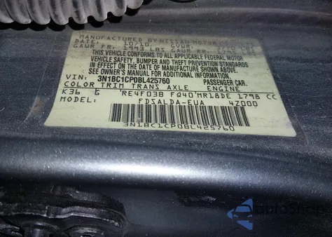 2011 Nissan Versa 1.8S from USA, damaged, VIN 3N1BC1CP0BL425760